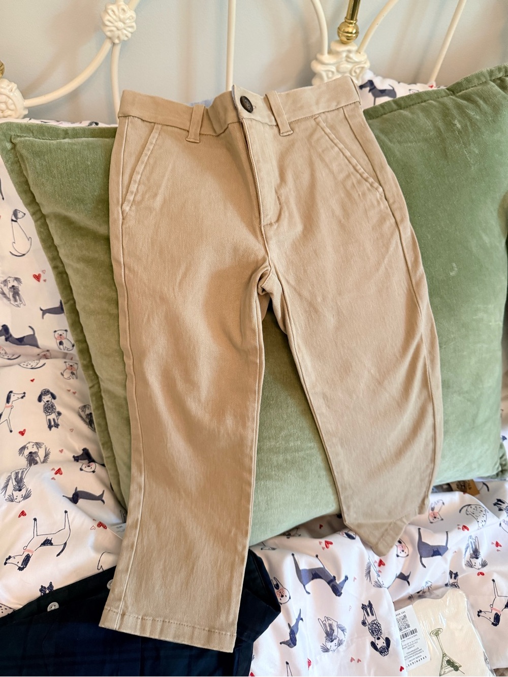 Janie and Jack Khaki Tan Kids Dress Pantsx
